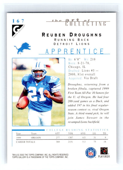 2000 Topps Gallery #167 Reuben Droughns