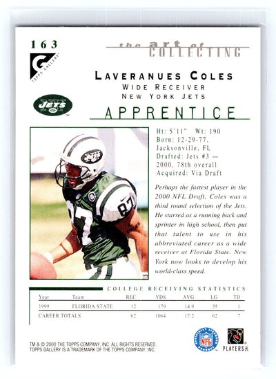 2000 Topps Gallery #163 Laveranues Coles