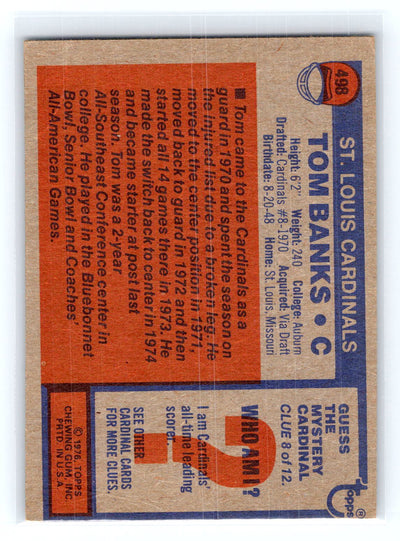1976 Topps #498 Tom Banks