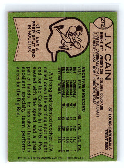 1978 Topps #272 J.V. Cain
