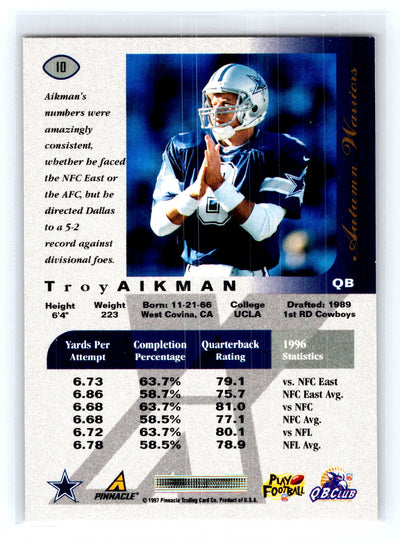 1997 Pinnacle X-Press #10 Troy Aikman