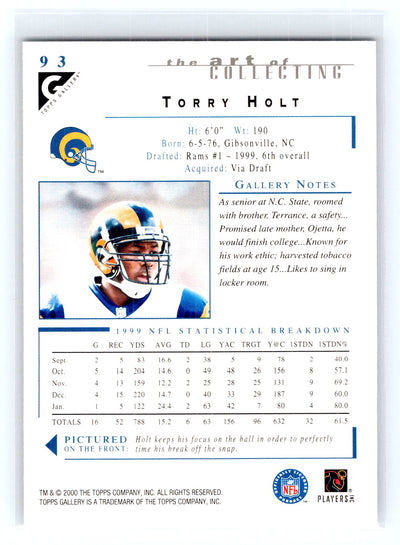 2000 Topps Gallery #93 Torry Holt