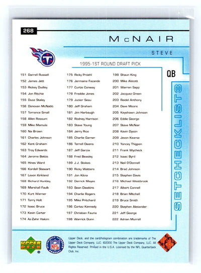 2000 Upper Deck #268 Steve McNair