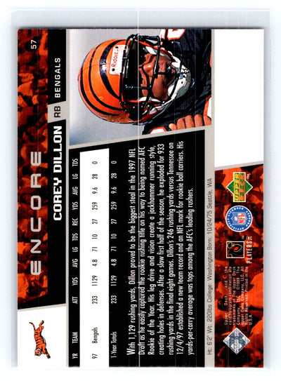 1998 Upper Deck Encore #57 Corey Dillon