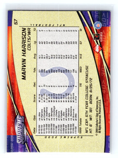 2000 Collector's Edge Supreme #57 Marvin Harrison