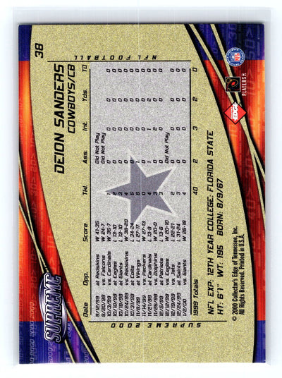 2000 Collector's Edge Supreme #38 Deion Sanders