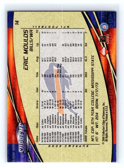 2000 Collector's Edge Supreme #14 Eric Moulds