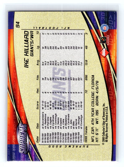 2000 Collector's Edge Supreme #94 Ike Hilliard