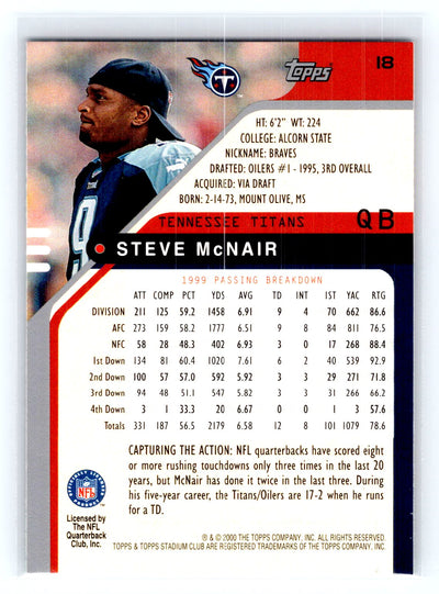 2000 Stadium Club #18 Steve McNair