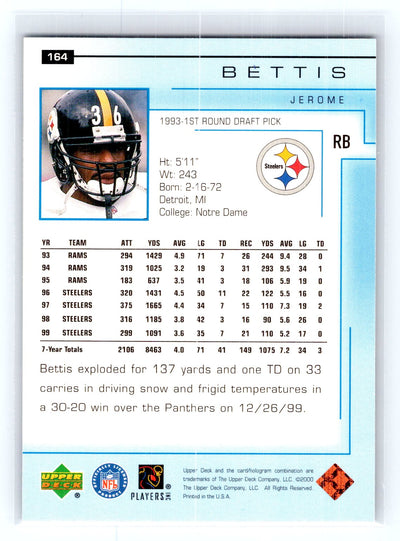 2000 Upper Deck #164 Jerome Bettis