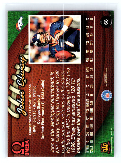 1998 Pacific Omega #68 John Elway