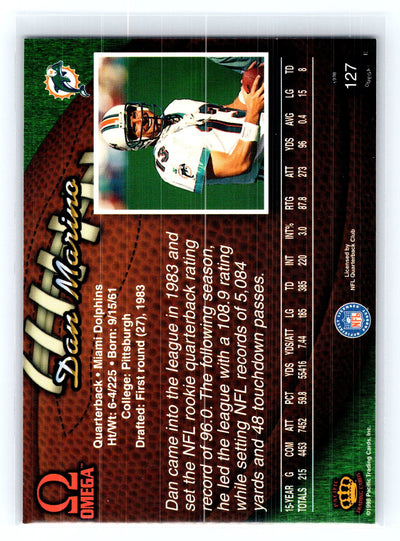 1998 Pacific Omega #127 Dan Marino
