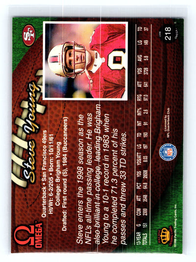 1998 Pacific Omega #218 Steve Young