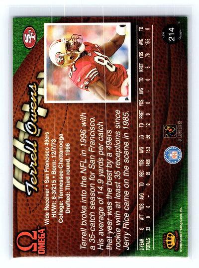 1998 Pacific Omega #214 Terrell Owens