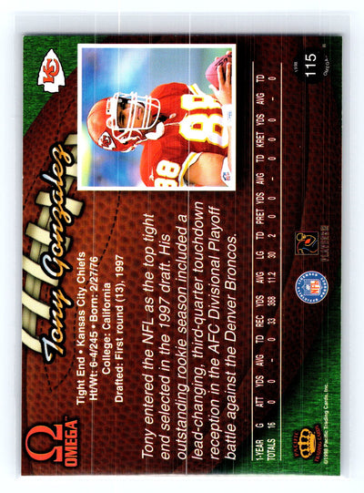 1998 Pacific Omega #115 Tony Gonzalez