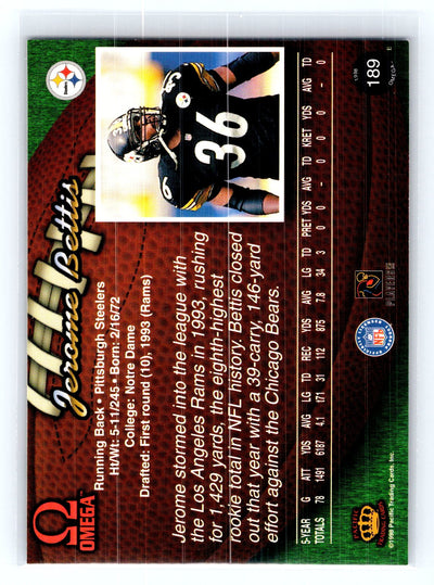 1998 Pacific Omega #189 Jerome Bettis
