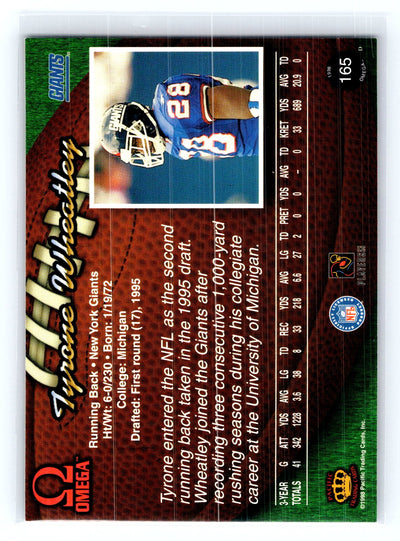 1998 Pacific Omega #165 Tyrone Wheatley