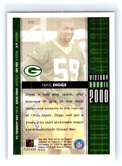 2000 Upper Deck Victory #310 Na'il Diggs