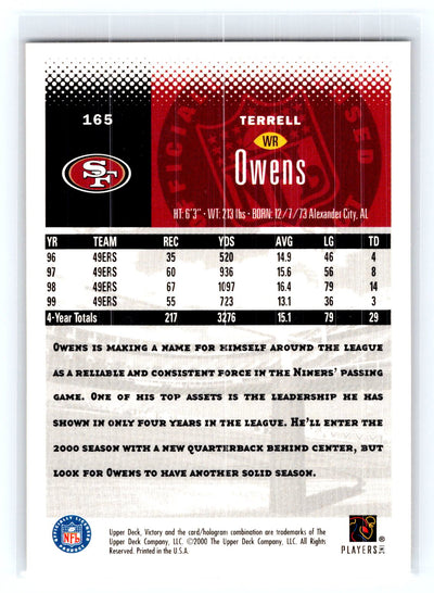 2000 Upper Deck Victory #165 Terrell Owens