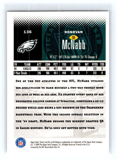 2000 Upper Deck Victory #136 Donovan McNabb