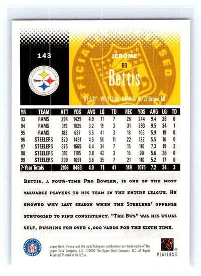 2000 Upper Deck Victory #143 Jerome Bettis