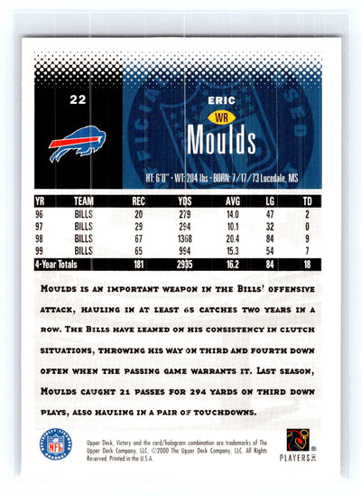 2000 Upper Deck Victory #22 Eric Moulds
