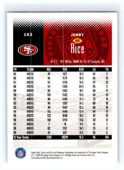 2000 Upper Deck Victory #163 Jerry Rice