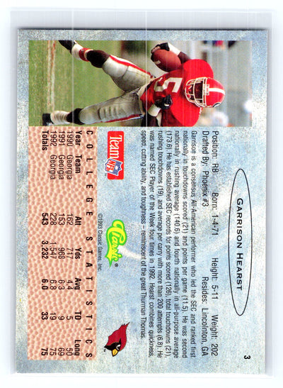 1993 Classic #PR2 Garrison Hearst