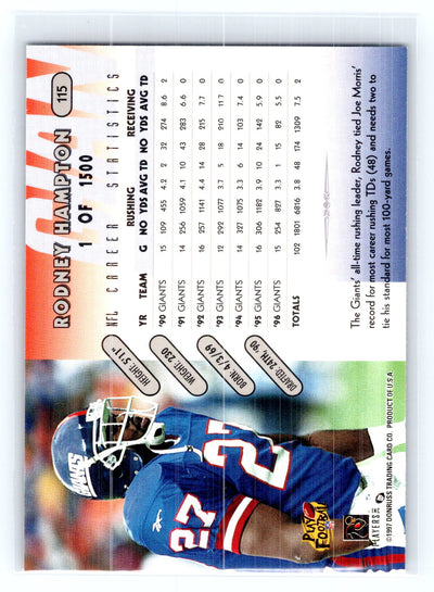 1997 Donruss #115 Rodney Hampton Press Proofs Silver
