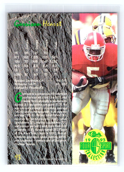 1993 Classic Four Sport #93 Garrison Hearst