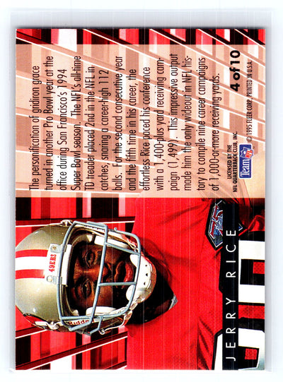 1995 Fleer #4 Jerry Rice Gridiron Leaders