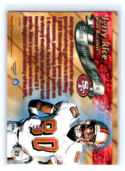 1998 Pacific Paramount #29 Jerry Rice Personal Bests