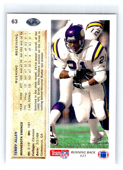 1992 Upper Deck #63 Terry Allen