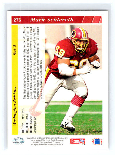 1993 Upper Deck #276 Mark Schlereth