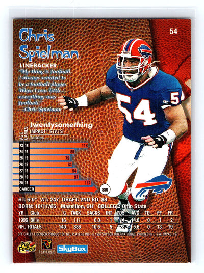 1997 SkyBox Impact #54 Chris Spielman
