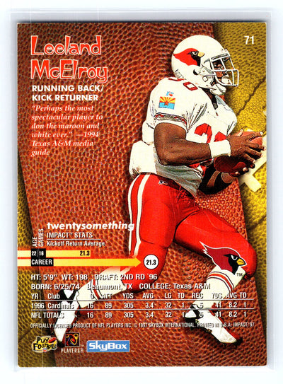 1997 SkyBox Impact #71 Leeland McElroy