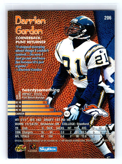1997 SkyBox Impact #206 Darrien Gordon