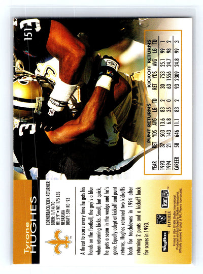1995 SkyBox Impact #151 Tyrone Hughes