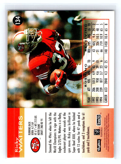1995 SkyBox Impact #134 Ricky Watters