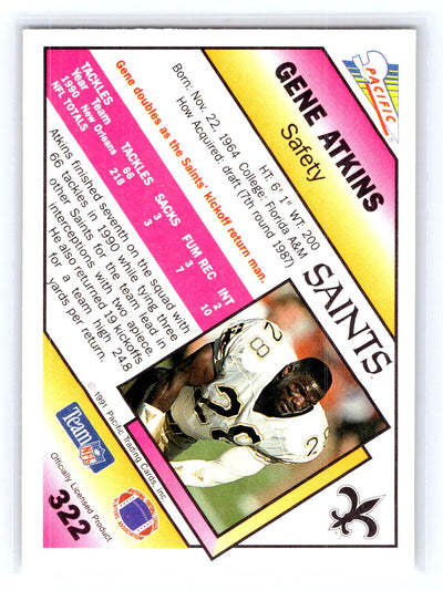 1991 Pacific #322 Gene Atkins