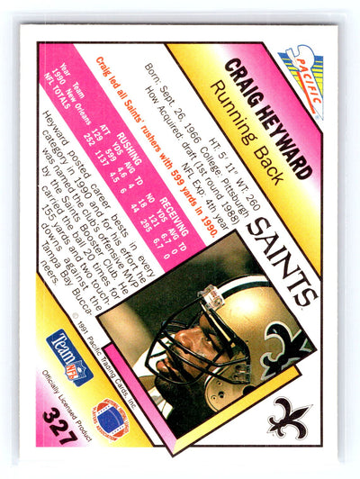 1991 Pacific #327 Craig Heyward