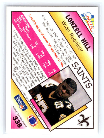 1991 Pacific #338 Lonzell Hill