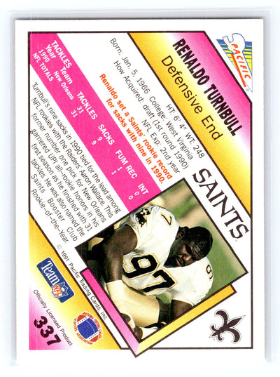 1991 Pacific #337 Renaldo Turnbull
