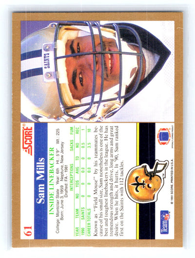 1991 Score #61 Sam Mills