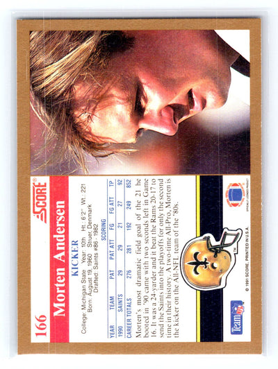 1991 Score #166 Morten Andersen
