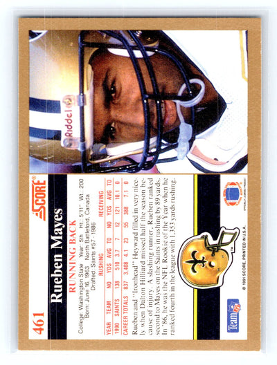 1991 Score #461 Rueben Mayes