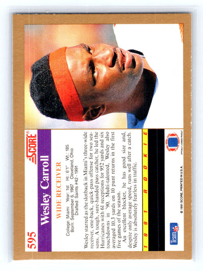 1991 Score #595 Wesley Carroll