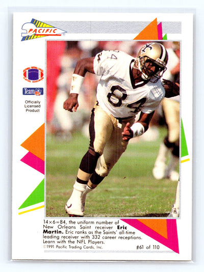 1991 Pacific Flash Cards #61 Eric Martin