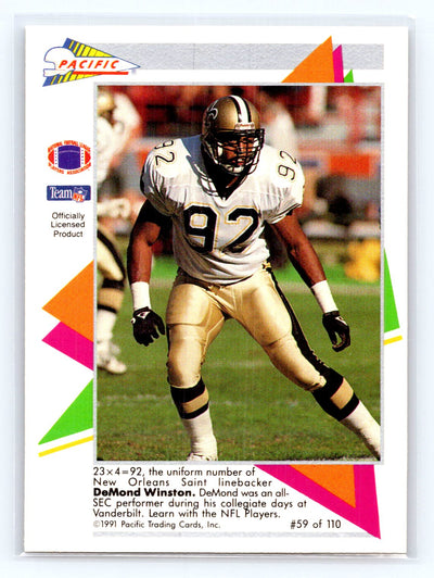 1991 Pacific Flash Cards #59 DeMond Winston