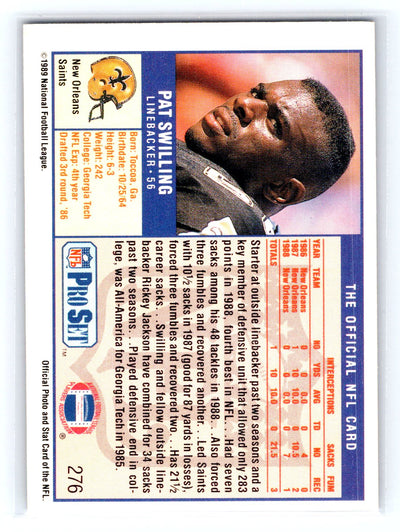 1989 Pro Set #276 Pat Swilling